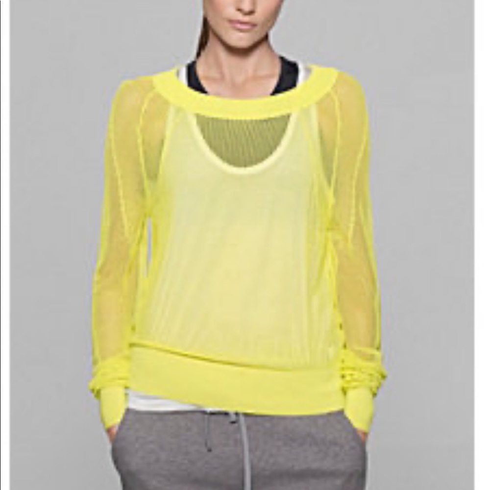 SALE🌟Theory 38 hot yellow net sweatshirt